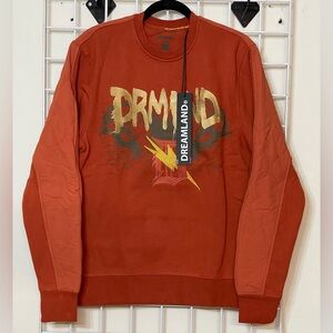 Dreamland Orange/Rust colored Medium Crewneck Sweatshirt New With Tags
